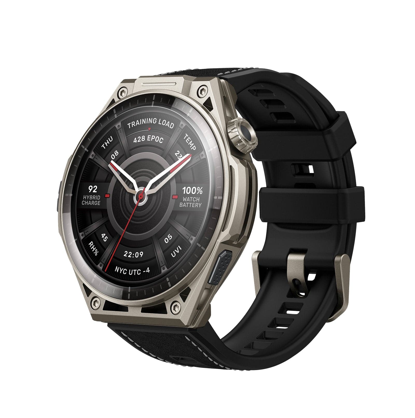 Amazfit Balance Ultra titanium smartwatch with 1.5 inch AMOLED display