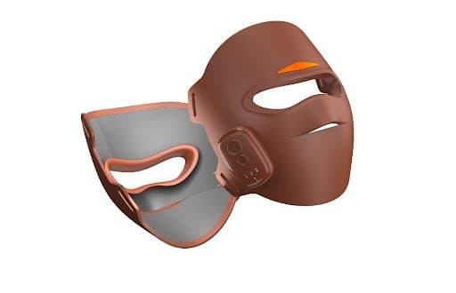 COLORDIAMONDS 360 LED light therapy mask showing the face piece with chin-mounted controls and the separate neck piece