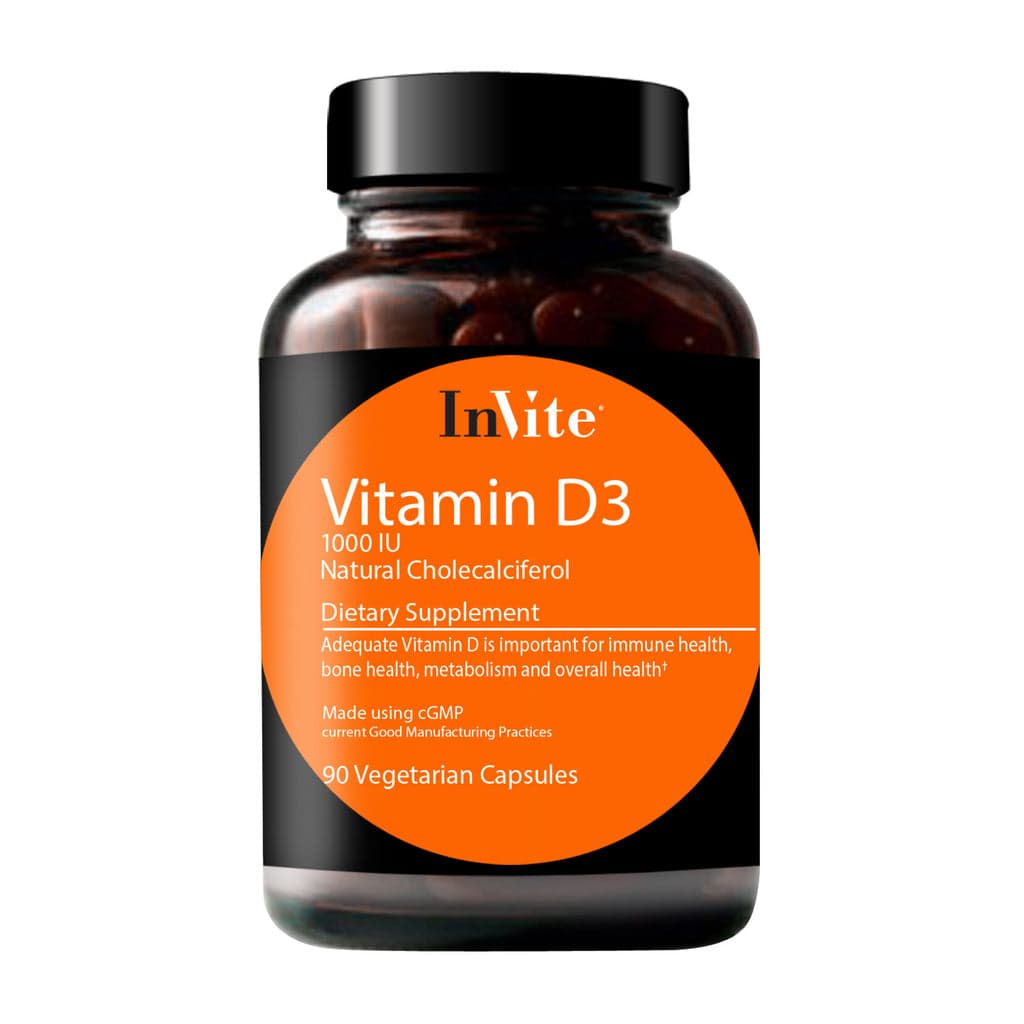 InVite Health Vitamin D3 1000 IU 90-day supply bottle