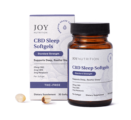 Joy Organics THC-Free CBD Sleep Softgels with CBN, 30-count bottle