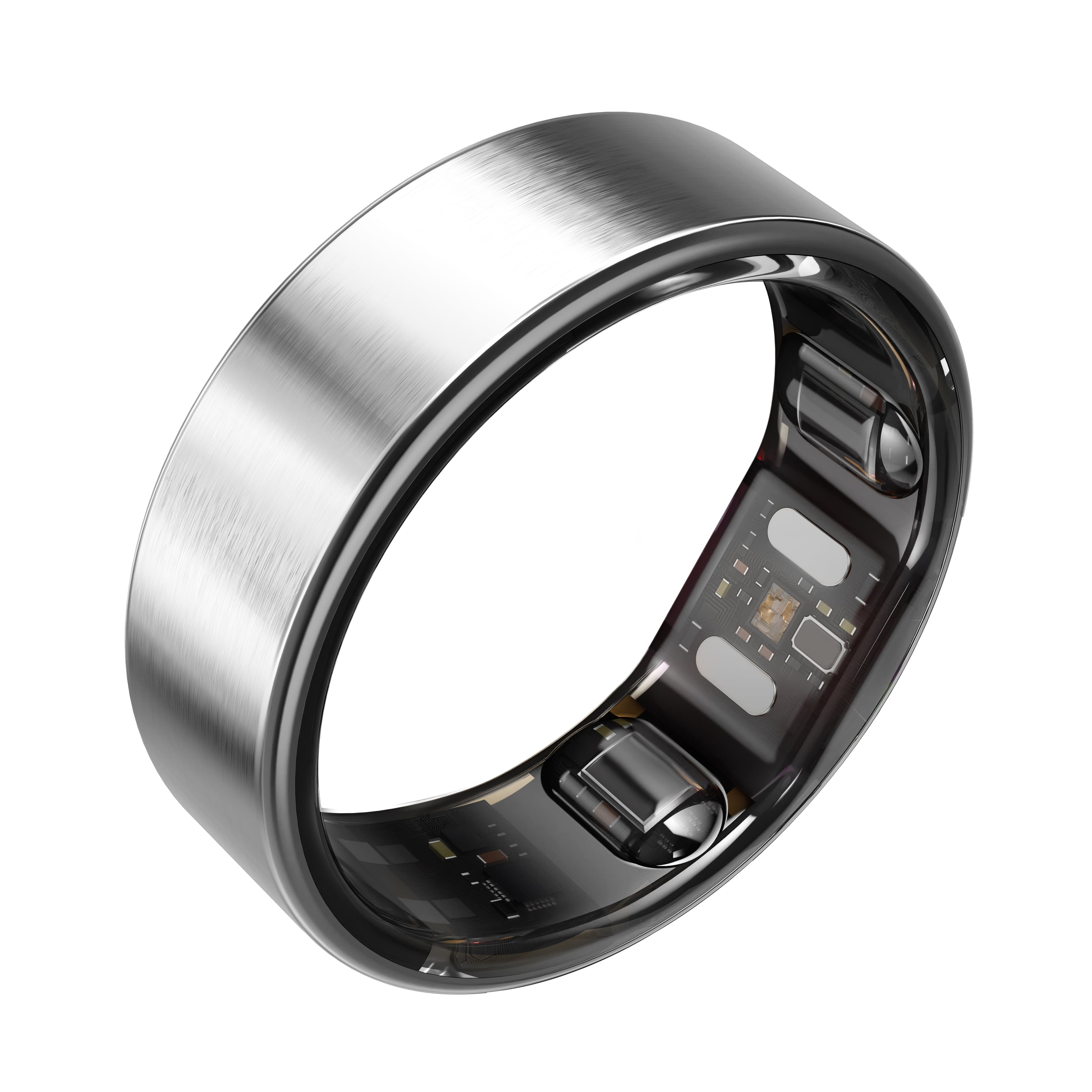 Leep Ring titanium sleep-tracking smart ring in Starlight Silver