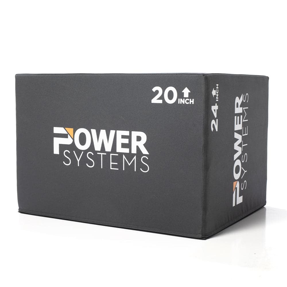 Power Systems 3-in-1 Foam Plyo Box in black vinyl with height markings