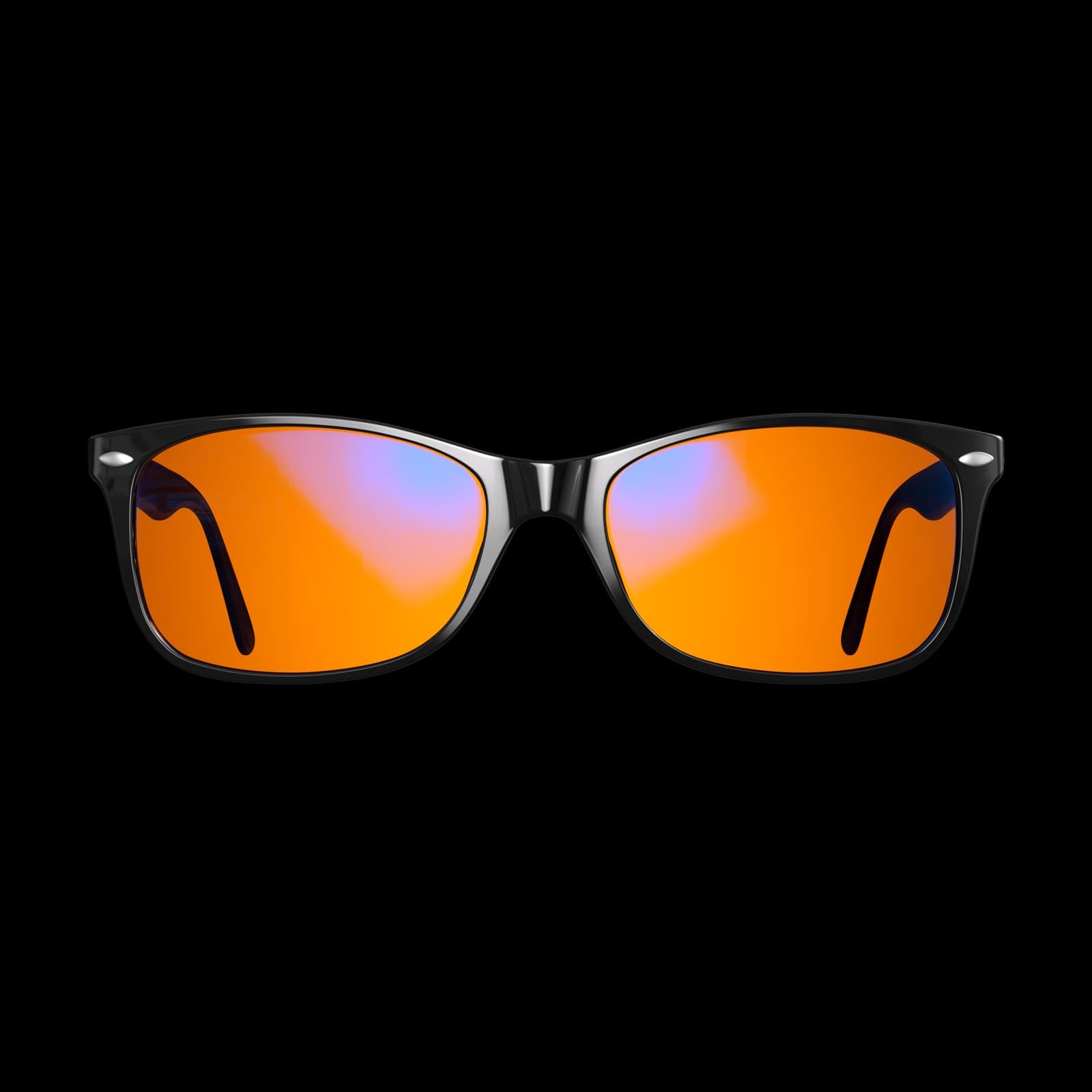 Swanwick Night Swannies Classic Black blue light blocking glasses with amber lenses