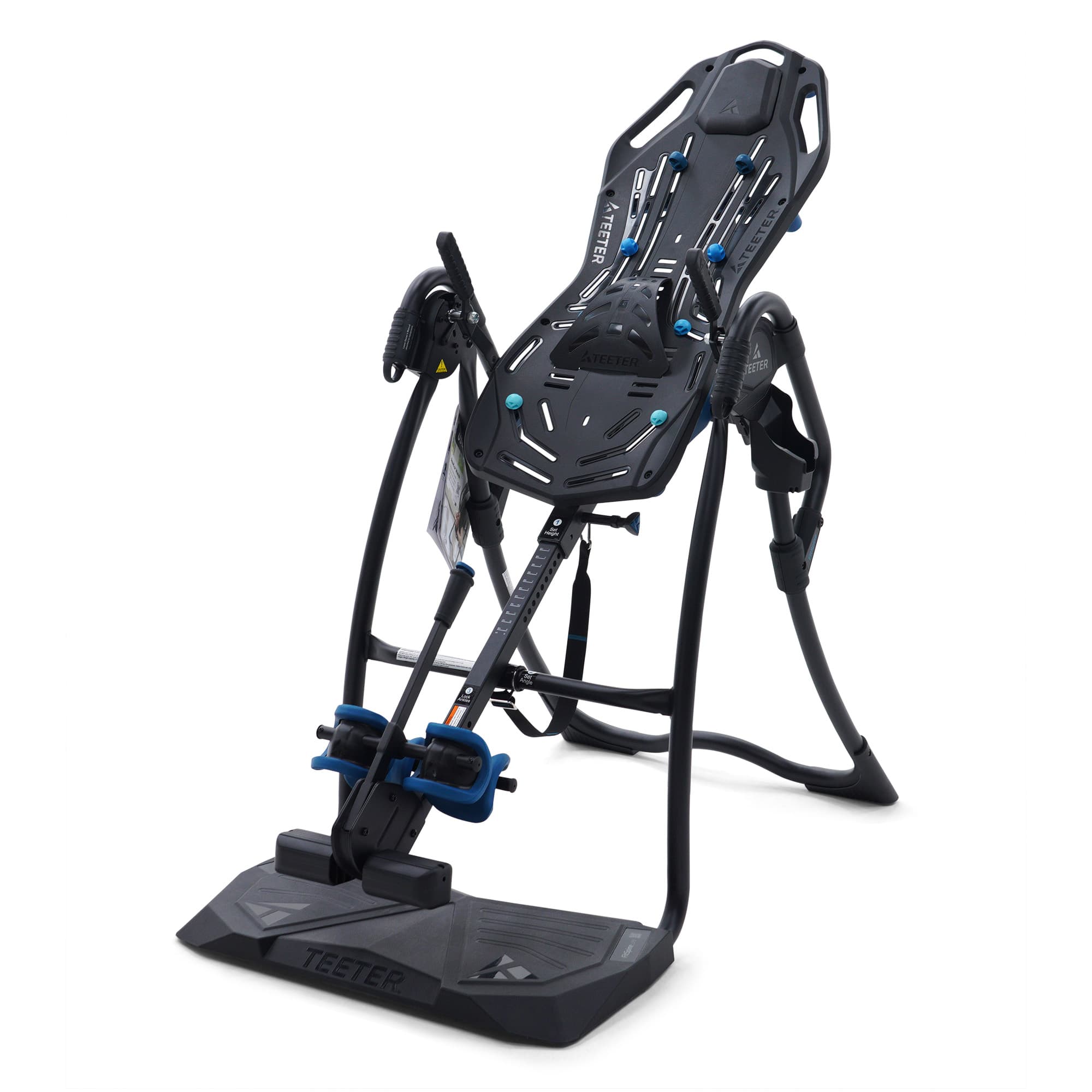 Teeter FitSpine LX9 inversion table with FlexTech backrest and raised boarding platform