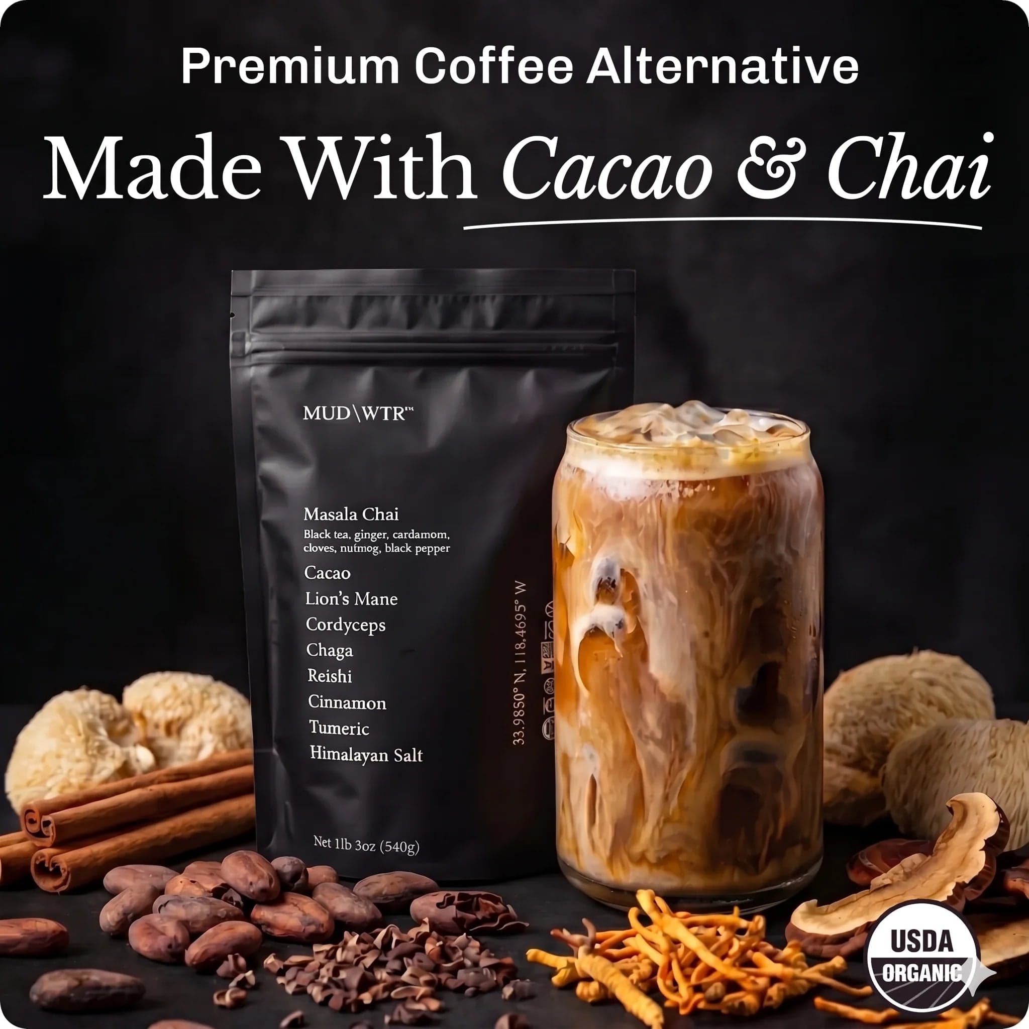 MUD WTR rise mushroom coffee alternative starter kit