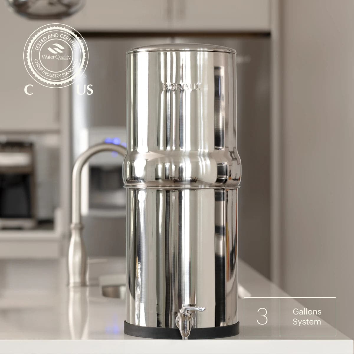 Boroux Legacy stainless steel gravity water filter system