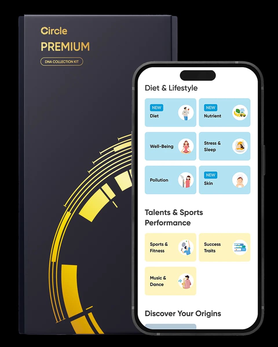 CircleDNA Premium at-home DNA test kit and app