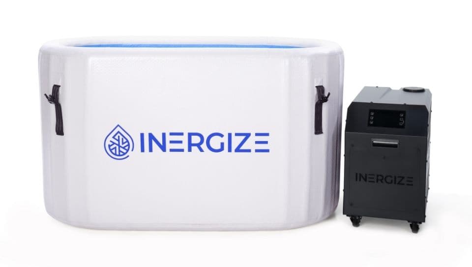 Inergize Health Elite Tub inflatable drop-stitch cold plunge with chiller