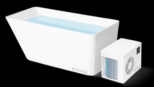 The Plunge fiberglass cold plunge tub with integrated chiller