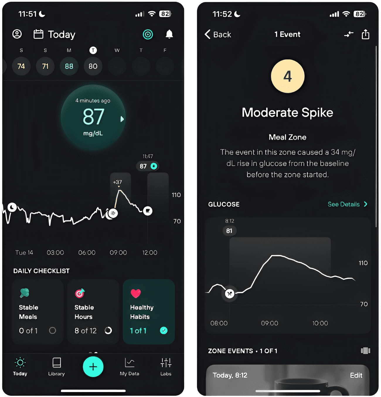 Levels CGM glucose monitoring app