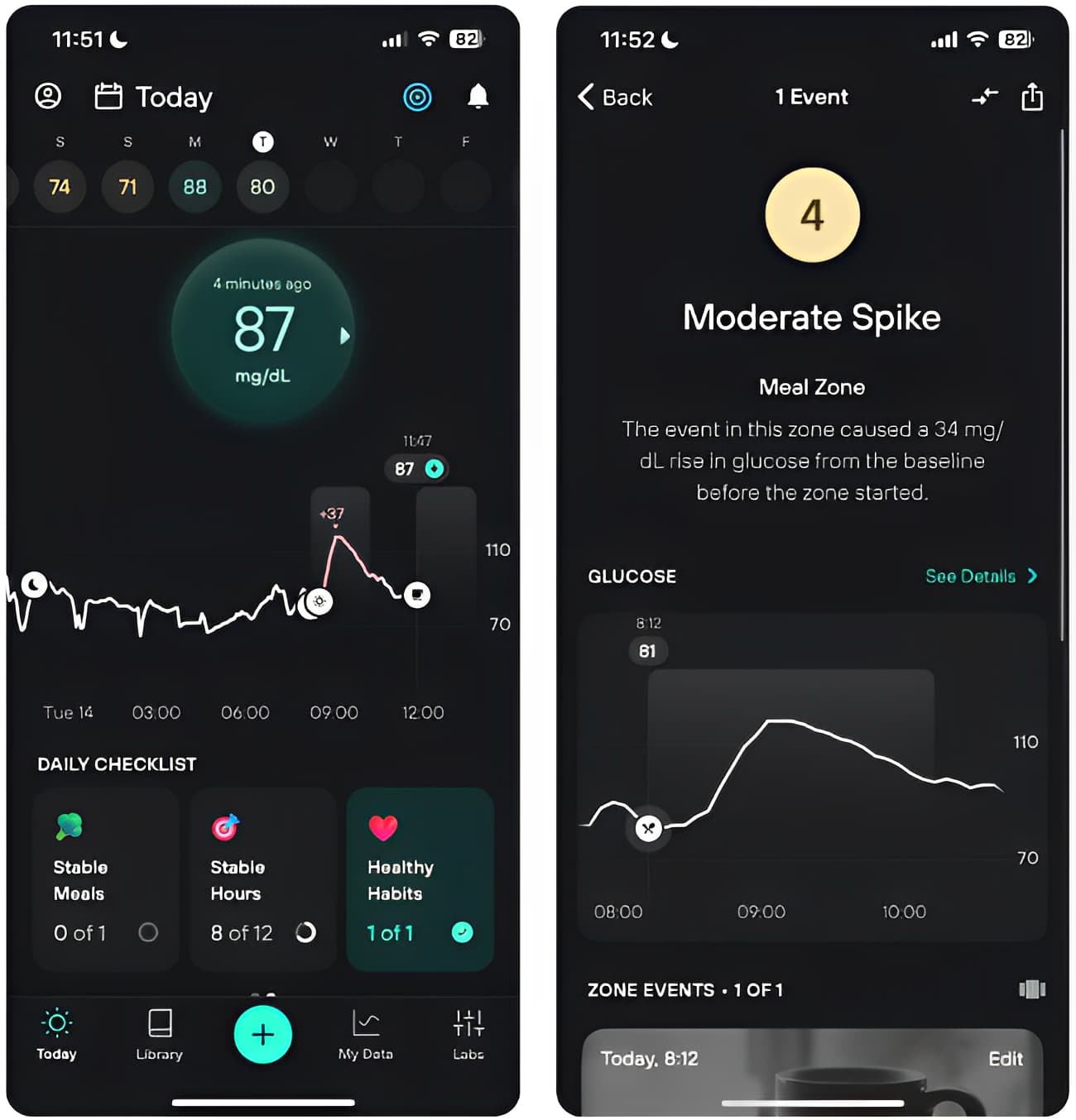 Levels CGM glucose monitoring app